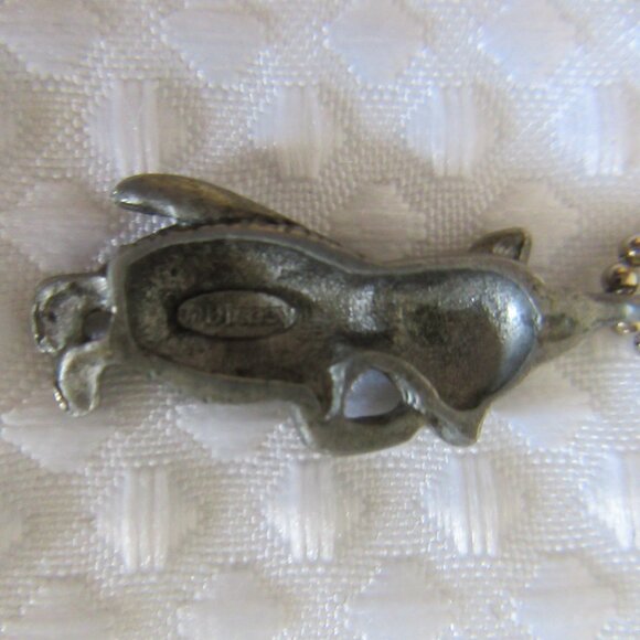 Pewter Winnie the pooh Piglet Necklace Pendant on a Sink Chain - Picture 4 of 9